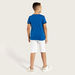 Juniors Printed Crew Neck T-shirt and Shorts Set-Clothes Sets-thumbnailMobile-4
