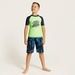 Juniors Printed Swim Shorts with Drawstring Closure and Pockets-Swimwear-thumbnailMobile-1