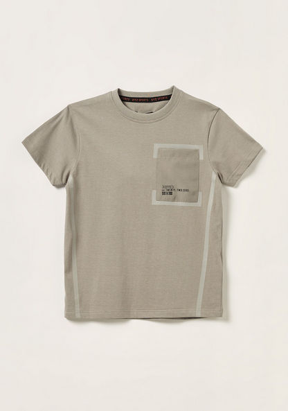 XYZ Printed Crew Neck T-shirt with Short Sleeves