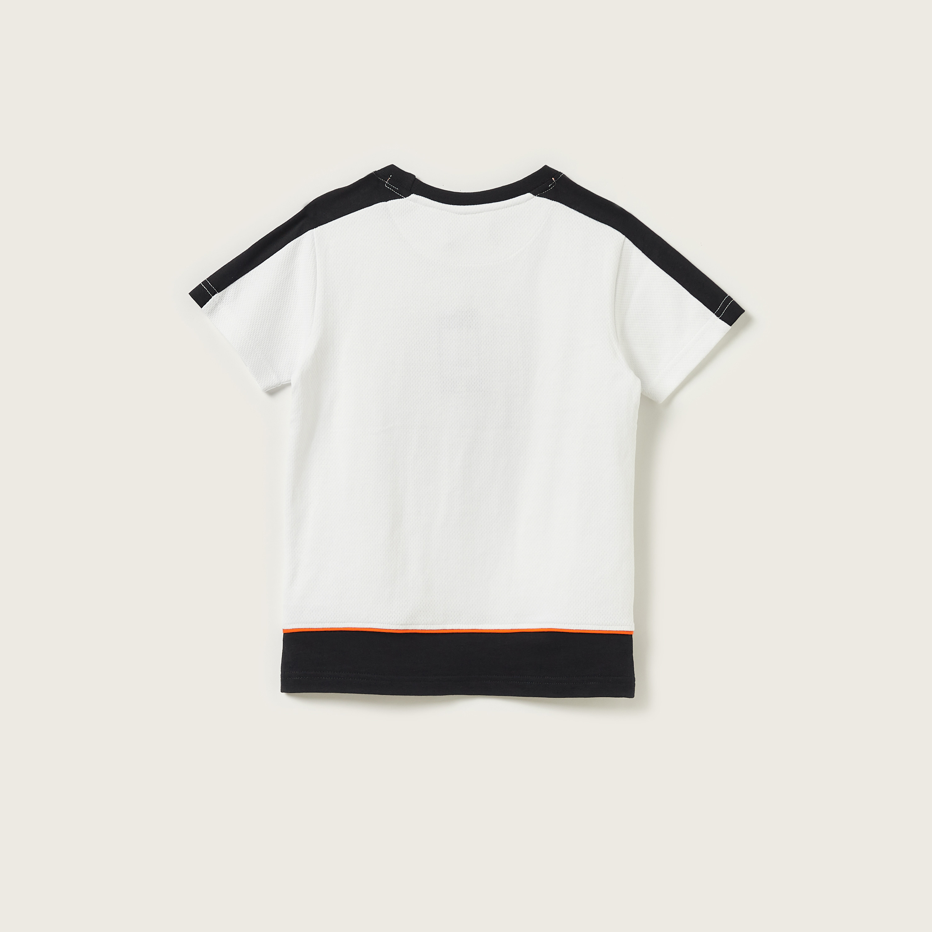 XYZ Printed Crew Neck T-shirt with Short Sleeves-sports-boys-clothing-tops-image-3