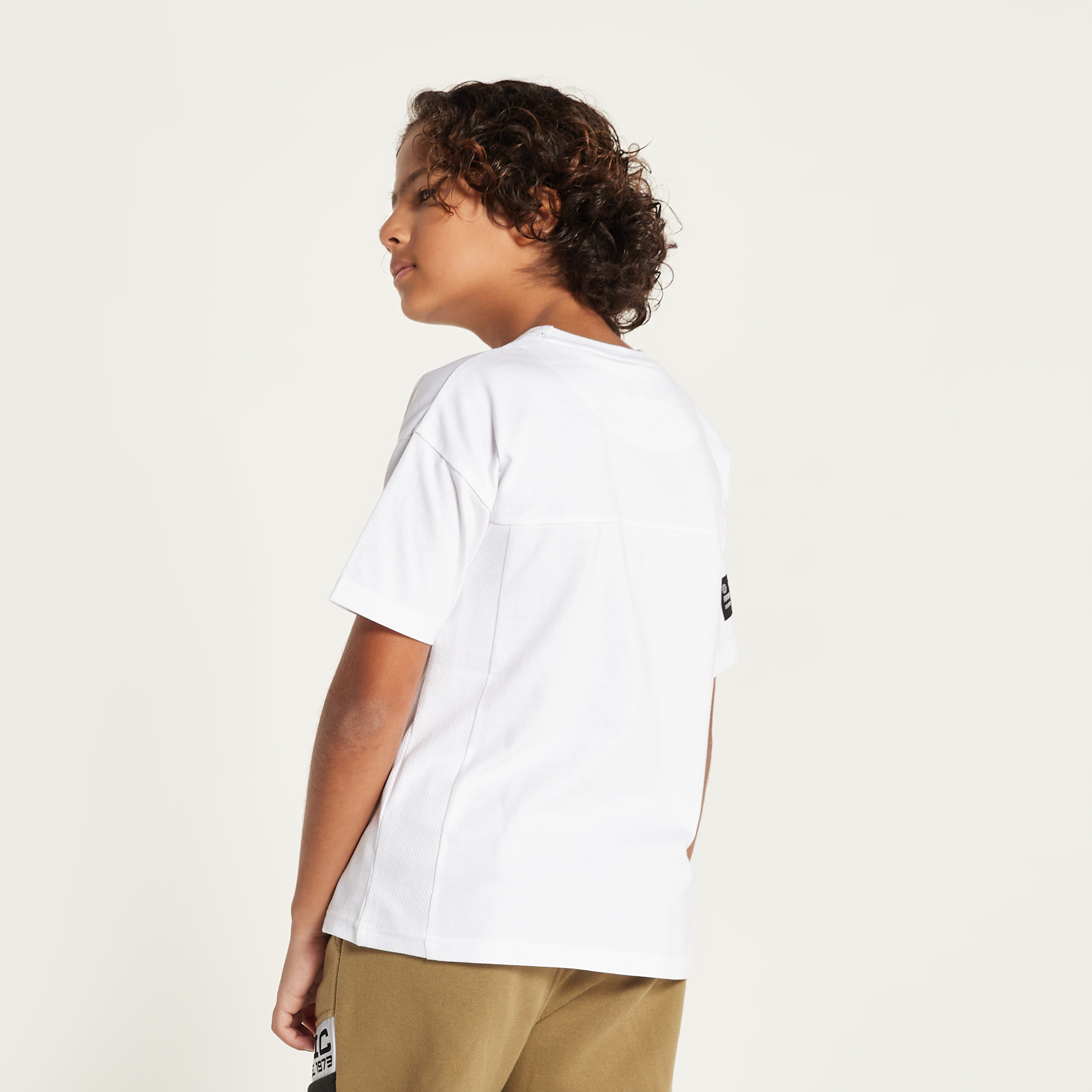 XYZ Printed Crew Neck T-shirt with Short Sleeves and Pocket-sports-boys-clothing-tops-image-4