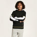 XYZ Logo Print Pullover with Hood and Long Sleeves-Jackets-thumbnailMobile-1