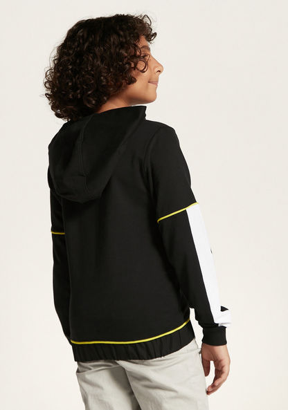 XYZ Logo Print Pullover with Hood and Long Sleeves-Jackets-image-3