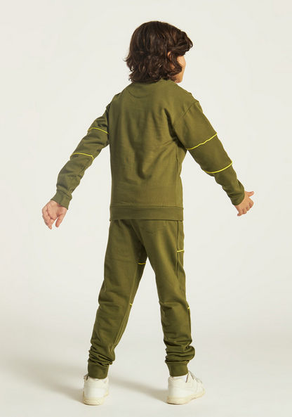 XYZ Solid Sweatshirt and Jog Pants Set-Clothes Sets-image-3