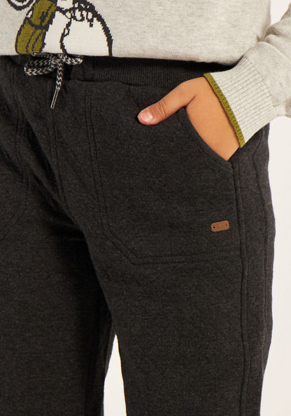 Eligo Solid Jog Pants with Drawstring Waist and Pockets