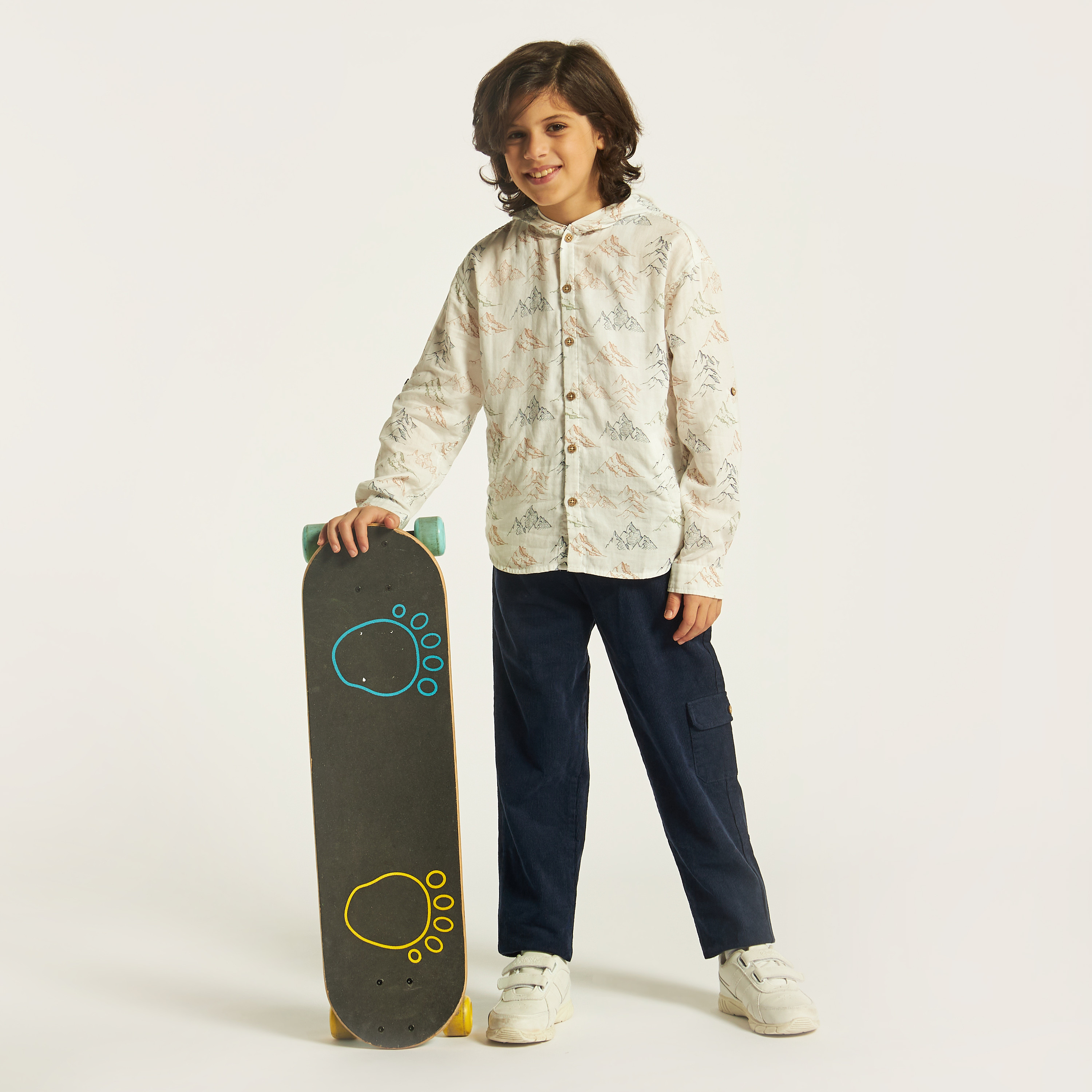 Eligo Textured Pants with Button Closure and Pockets-boys-clothing-bottoms-trousers-image-1