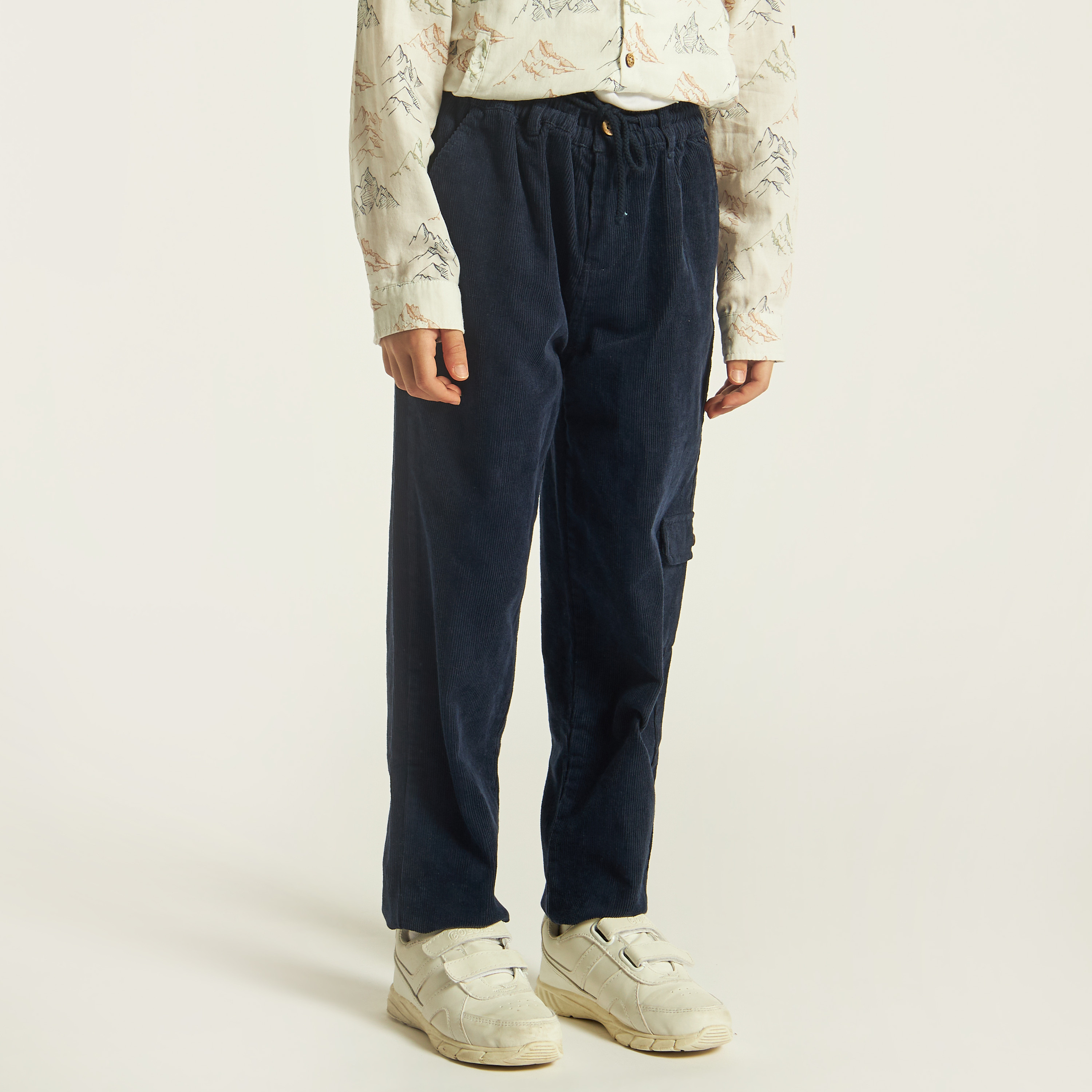 Eligo Textured Pants with Button Closure and Pockets-boys-clothing-bottoms-trousers-image-2