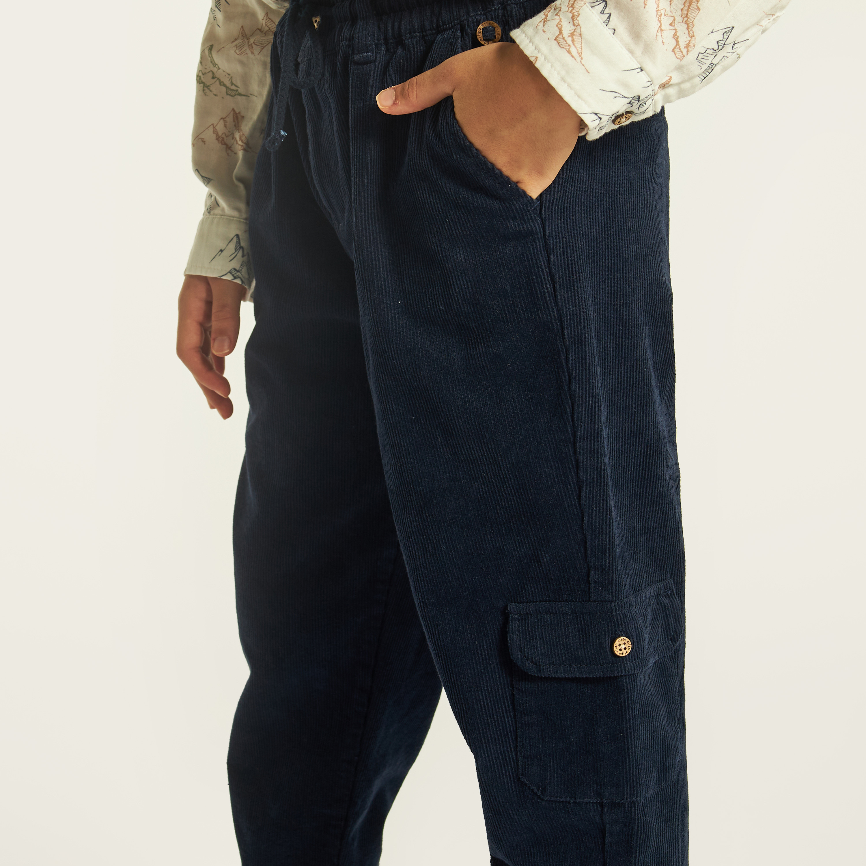 Eligo Textured Pants with Button Closure and Pockets-boys-clothing-bottoms-trousers-image-3