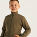Eligo Textured Long Sleeves Sweatshirt with Stand Neck and Zip Closure-Sweatshirts-thumbnailMobile-2