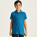 Lee Cooper Solid Polo T-shirt with Short Sleeves and Button Closure-T Shirts-thumbnailMobile-1