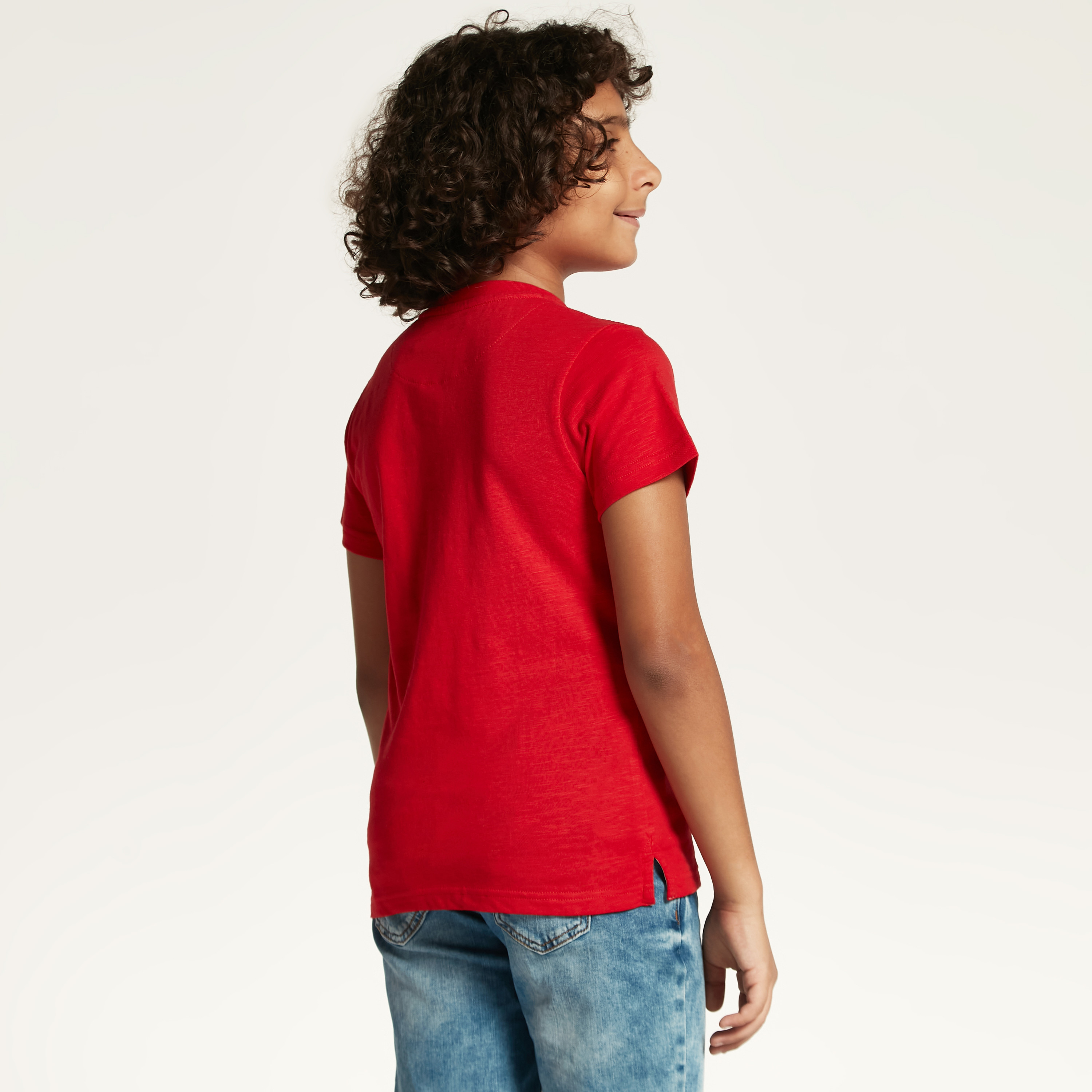 Lee Cooper Graphic Print T-shirt with Short Sleeves and Crew Neck-boys-clothing-tshirtsandpolos-image-4