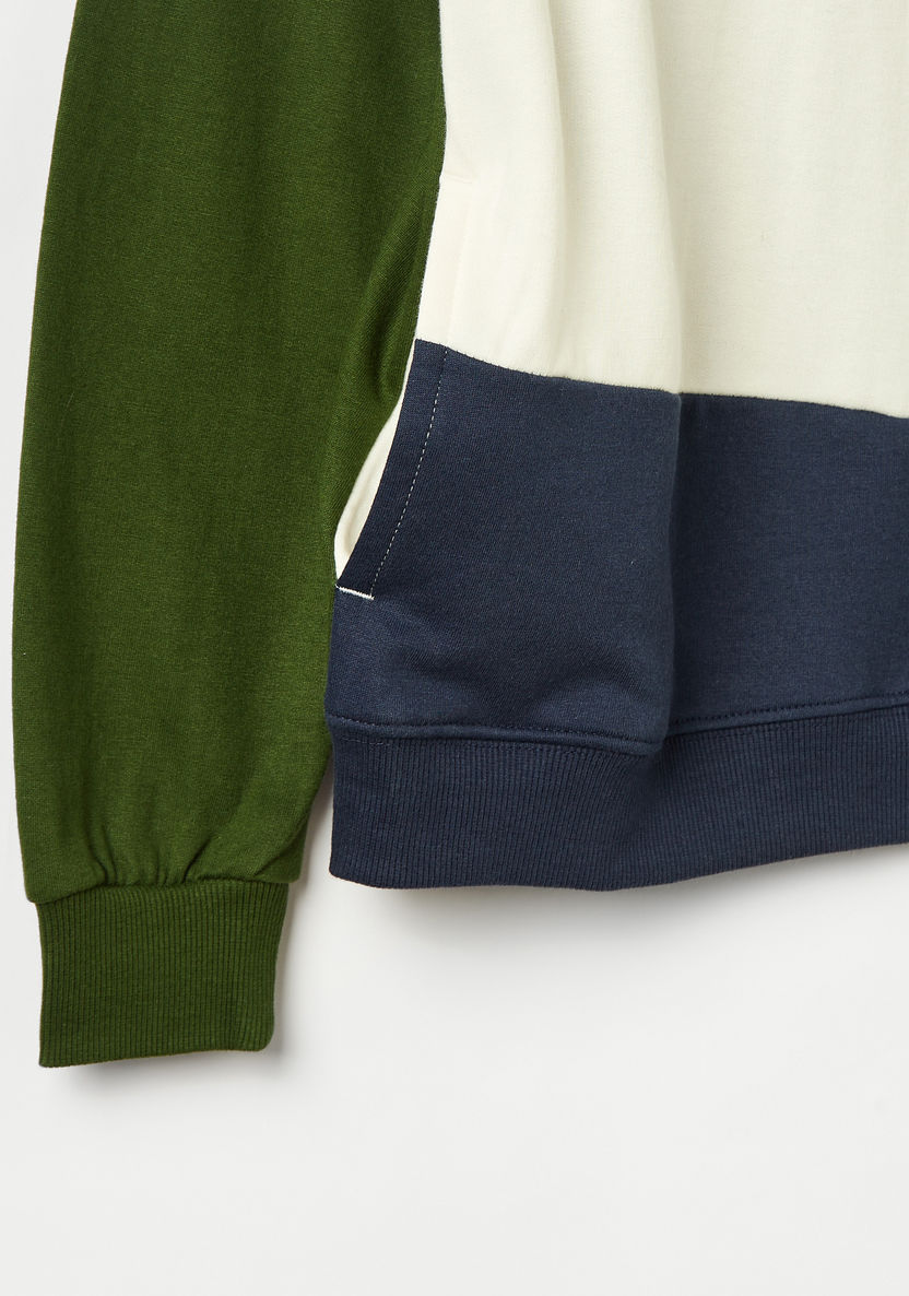Lee Cooper Colourblock Pullover with Crew Neck and Long Sleeves-Sweatshirts-image-3