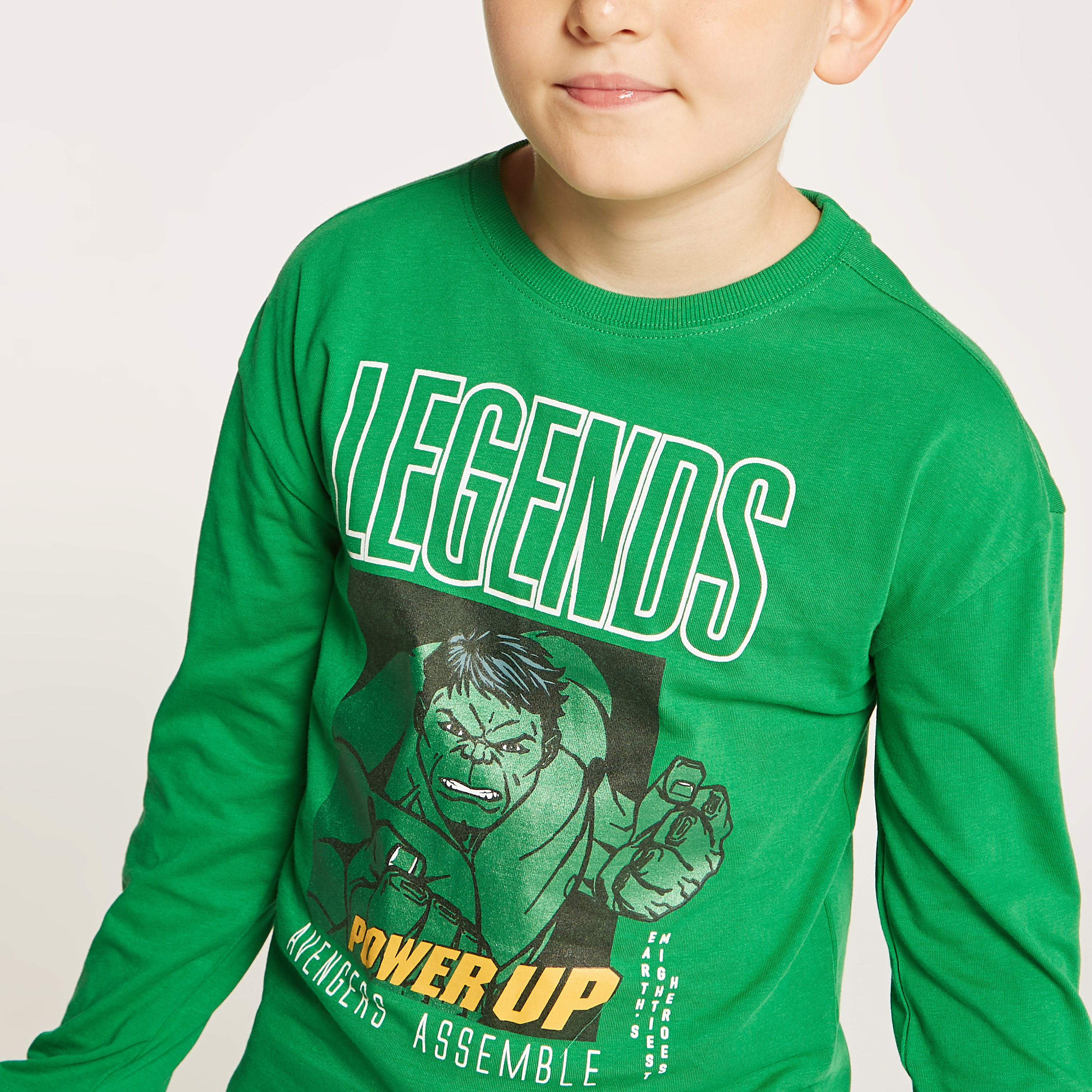 Avengers Print Crew Neck T-shirt with Long Sleeves-boys-clothing-tshirtsandpolos-image-3