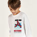 Spider-Man Print Long Sleeves T-shirt with Crew Neck-T Shirts-thumbnail-2