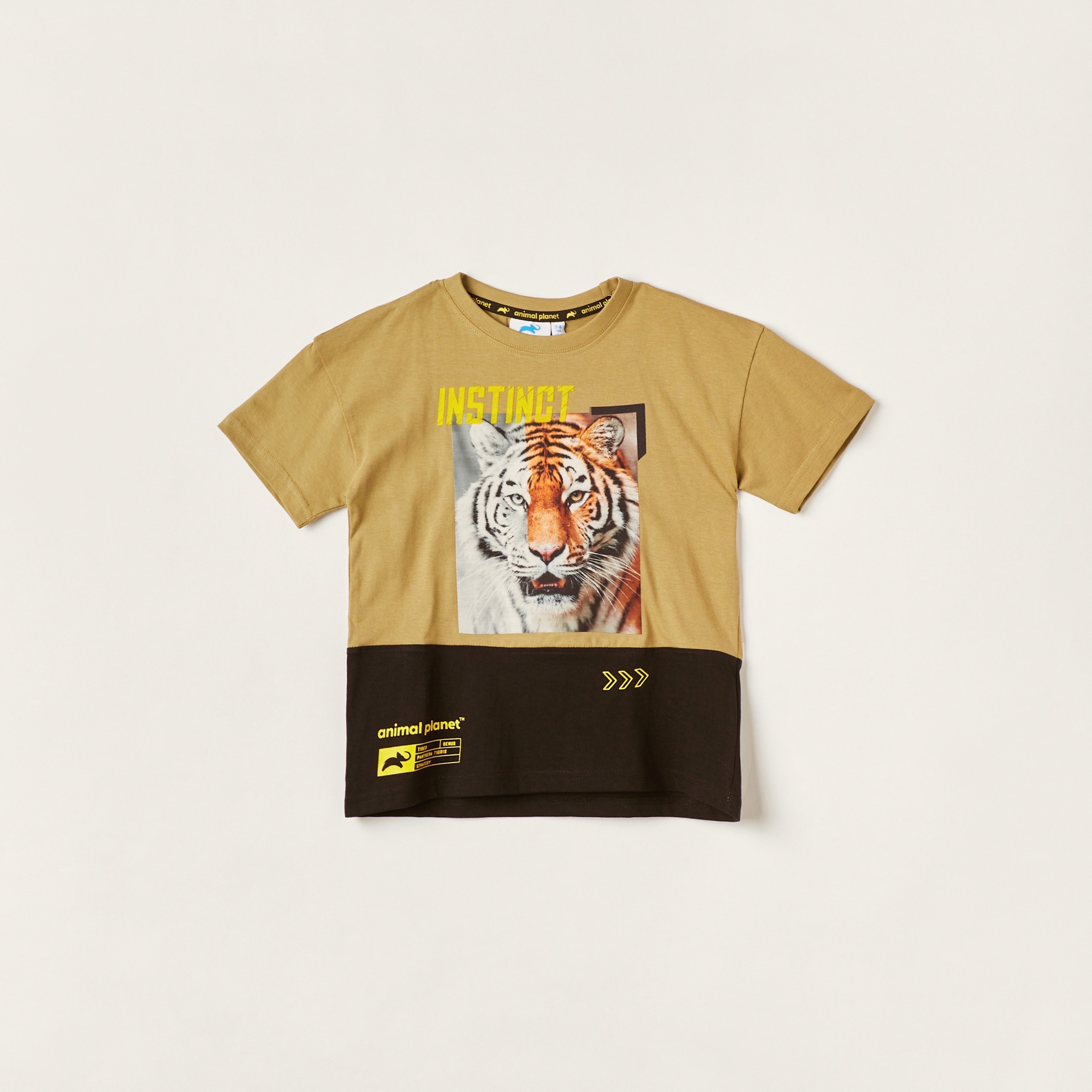 Discovery Printed T-shirt with Crew Neck and Short Sleeves-boys-clothing-tshirtsandpolos-image-1