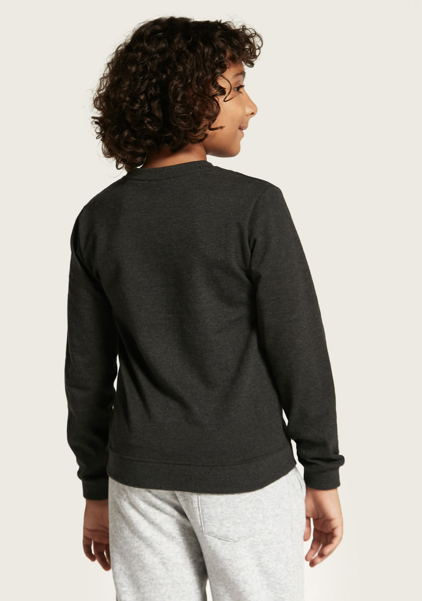 Smiley World Graphic Print Sweatshirt with Long Sleeves and Crew Neck-Sweatshirts-image-3