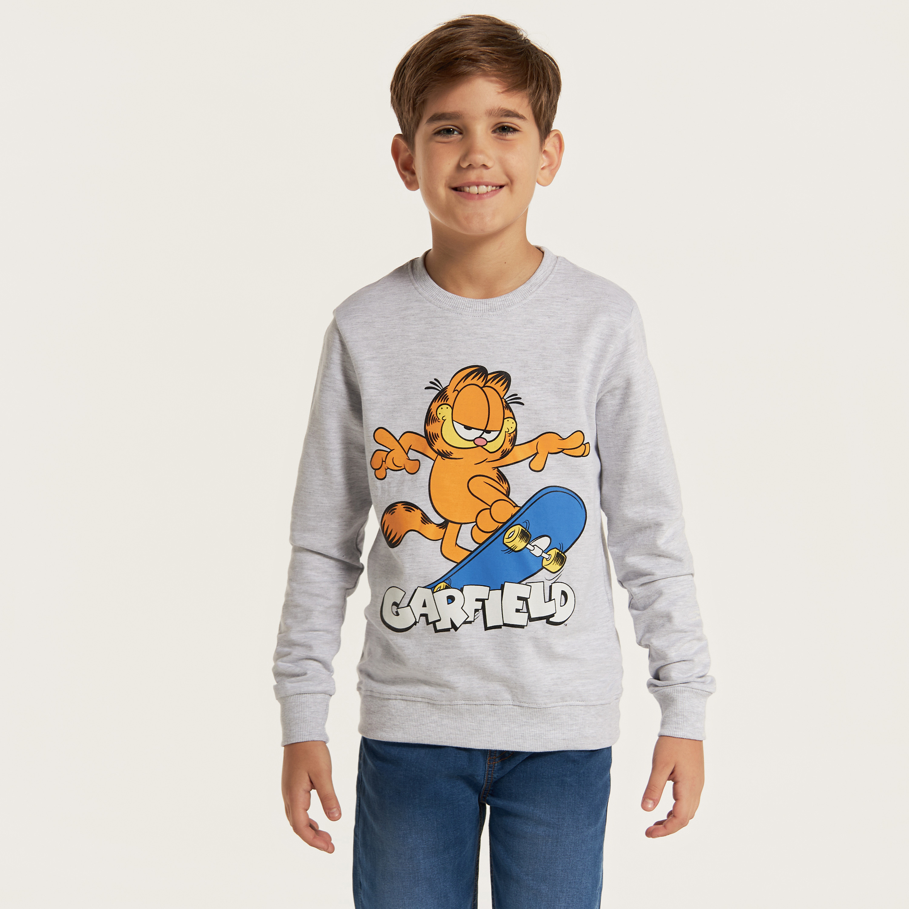 Boys crew neck sweatshirt hotsell