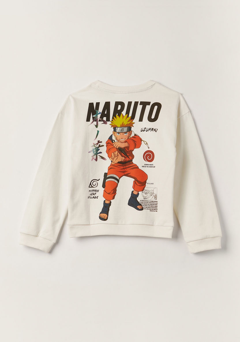 Naruto Print Sweatshirt with Round Neck and Long Sleeves-Sweatshirts-image-3
