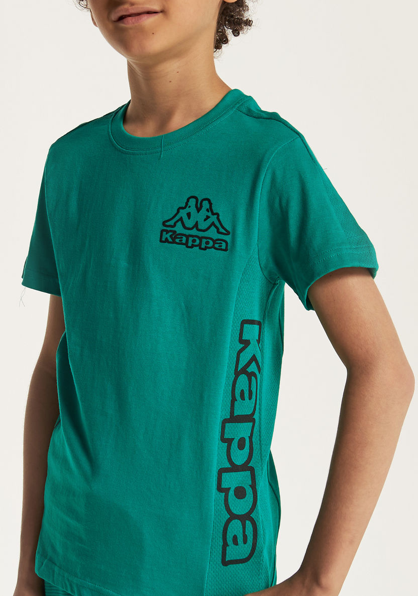 Kappa Logo Print T-shirt with Crew Neck and Short Sleeves-T Shirts-image-2