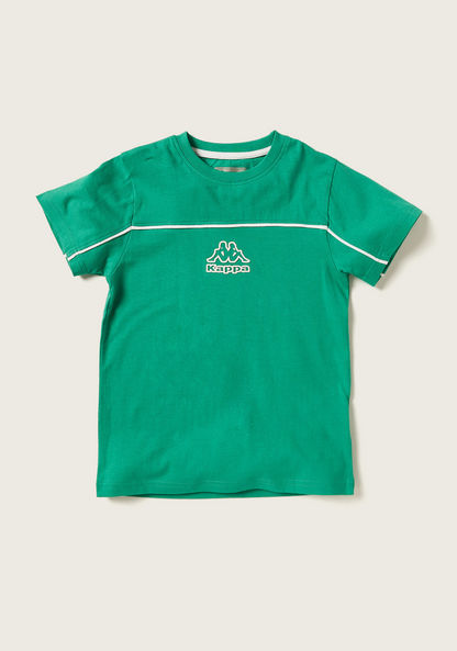 Kappa Printed Crew Neck T-shirt and Shorts Set
