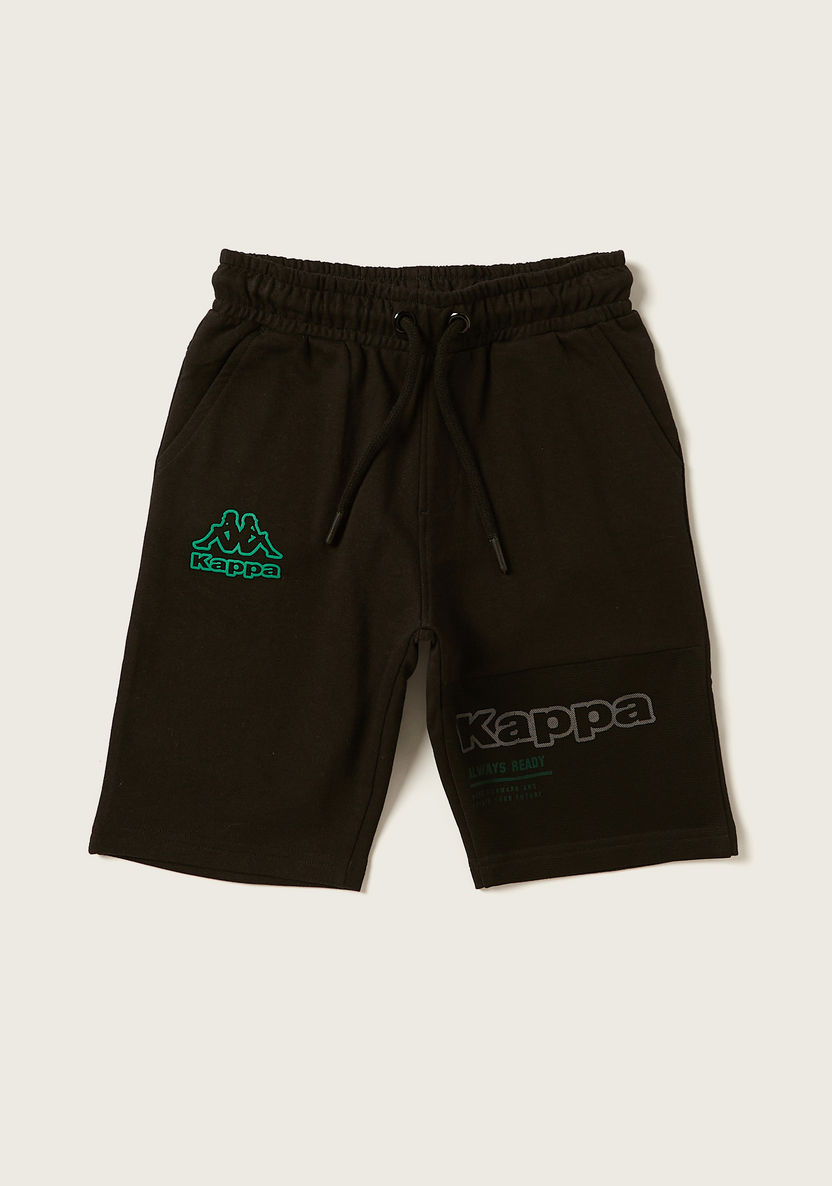 Kappa Printed Crew Neck T-shirt and Shorts Set-Clothes Sets-image-3