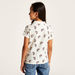 Juniors Unicorn Print Polo T-shirt with Short Sleeves and Button Closure-T Shirts-thumbnail-3
