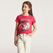 Juniors Printed T-shirt with Round Neck and Short Sleeves-T Shirts-thumbnail-1