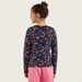 Juniors All-Over Floral Print T-shirt with Long Sleeves-T Shirts-thumbnail-3