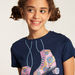 Juniors Printed T-shirt with Round Neck and Short Sleeves-T Shirts-thumbnailMobile-2