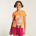 Juniors Printed T-shirt with Round Neck and Short Sleeves-T Shirts-thumbnailMobile-0