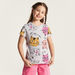 Juniors Cat Print T-shirt with Crew Neck and Short Sleeves-T Shirts-thumbnailMobile-0