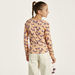 Juniors Butterfly Print Crew Neck T-shirt with Long Sleeves-T Shirts-thumbnailMobile-3