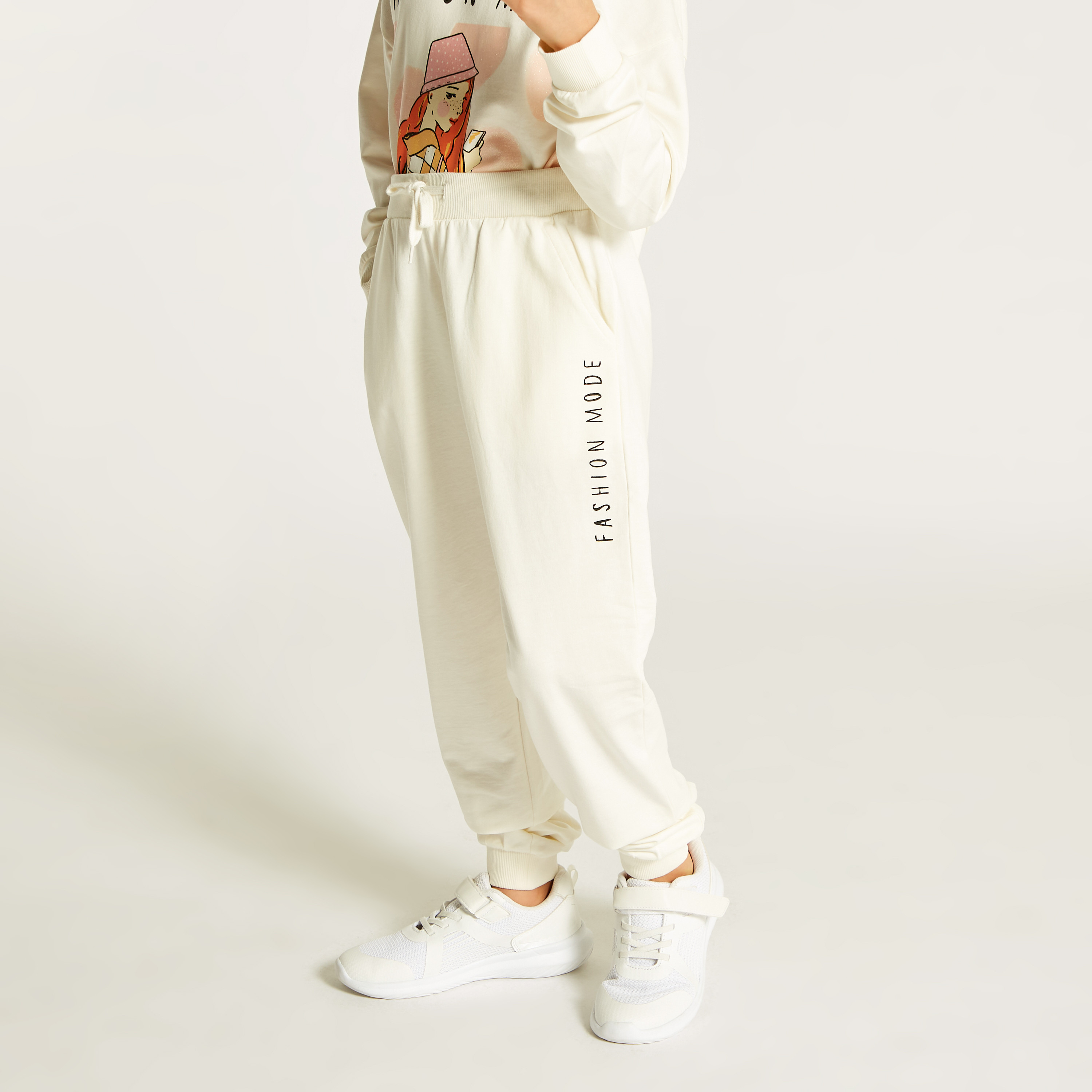 Juniors Printed Jog Pants with Drawstring Closure and Pockets-girls-clothing-bottoms-trousers-image-2