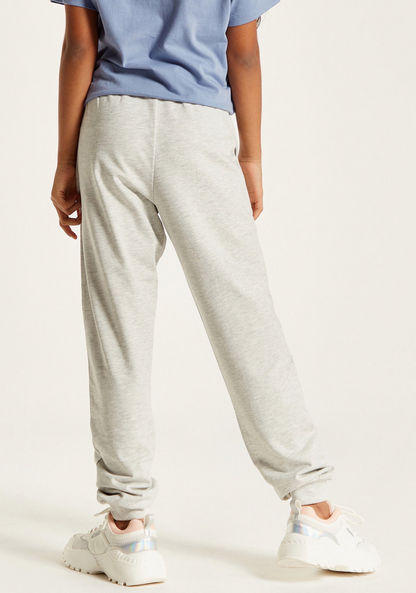Juniors Glitter Print Joggers with Drawstring Closure and Pockets
