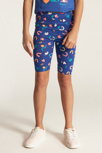 Juniors Printed Shorts with Elasticated Waistband