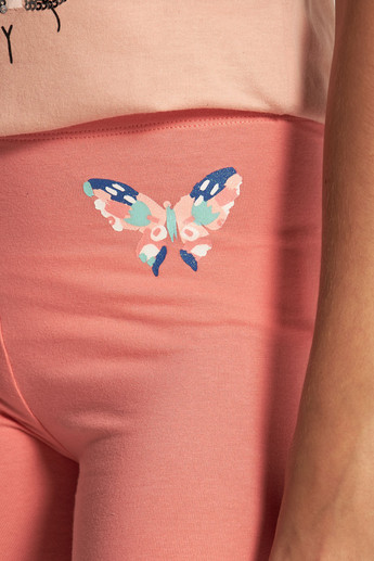 Juniors Butterfly Print Shorts with Elasticated Waistband