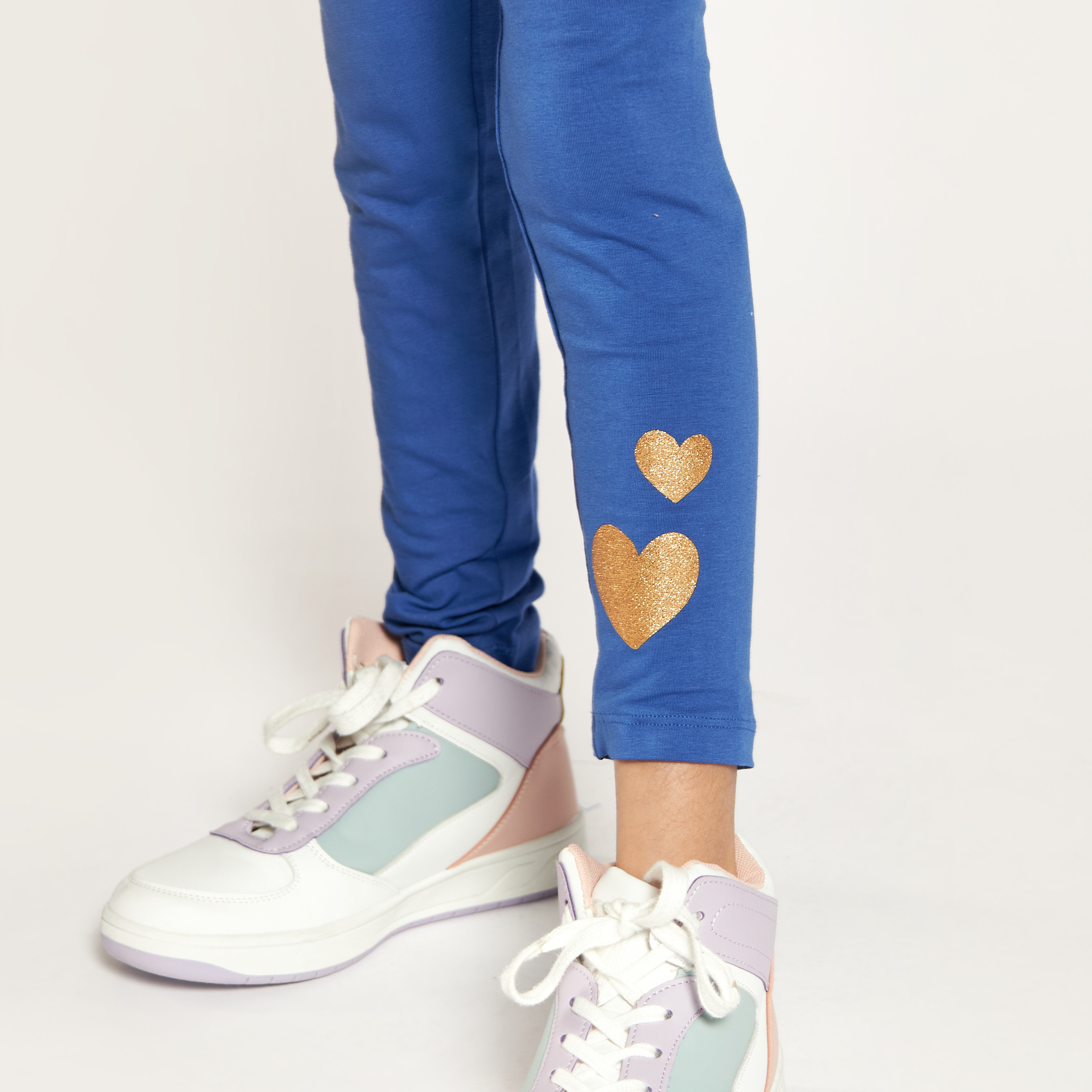 Juniors Printed Leggings with Elasticated Waistband - Set of 3-girls-clothing-multipacks-image-4