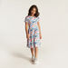Juniors Printed Round Neck Dress with Short Sleeves-Dresses%2C Gowns and Frocks-thumbnail-3