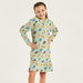 Juniors Printed Long Sleeves Dress with Drop Waist and Collar-Dresses%2C Gowns and Frocks-thumbnailMobile-2