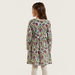 Juniors Floral Print A-line Dress with Long Sleeves and Round Neck-Dresses%2C Gowns and Frocks-thumbnailMobile-4