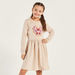 Juniors Printed Long Sleeve Dress with Round Neck-Dresses%2C Gowns and Frocks-thumbnailMobile-1