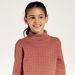 Juniors Textured Pullover with Turtle Neck and Long Sleeves-Sweaters and Cardigans-thumbnailMobile-2