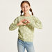 Juniors All Over Floral Print Sweatshirt with Round Neck and Long Sleeves-Sweatshirts-thumbnailMobile-1