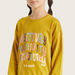 Juniors Typographic Print Sweatshirt with Round Neck and Long Sleeves-Sweatshirts-thumbnail-2
