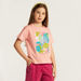 Juniors Sequinned T-shirt with Crew Neck and Short Sleeves-T Shirts-thumbnailMobile-0