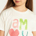 Juniors Sequin Detail T-shirt with Crew Neck and Short Sleeves-T Shirts-thumbnail-2