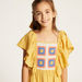 Juniors Tiered Square Neck Dress with Ruffle Sleeves and Crochet Detail-Dresses%2C Gowns and Frocks-thumbnail-2