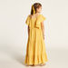 Juniors Tiered Square Neck Dress with Ruffle Sleeves and Crochet Detail-Dresses%2C Gowns and Frocks-thumbnail-3
