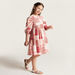 Juniors All Over Print Dress with Round Neck and Short Raglan Sleeves-Dresses%2C Gowns and Frocks-thumbnailMobile-1