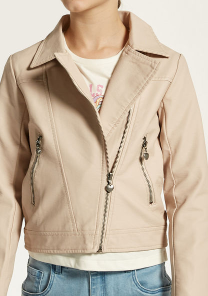 Juniors Solid Jacket with Zip Closure and Pockets-Coats and Jackets-image-2